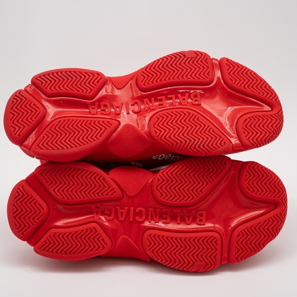 size 8 us 41eu - Balenciaga Triple S All Over Tomato Red White Allover Print - Picture 6 of 14